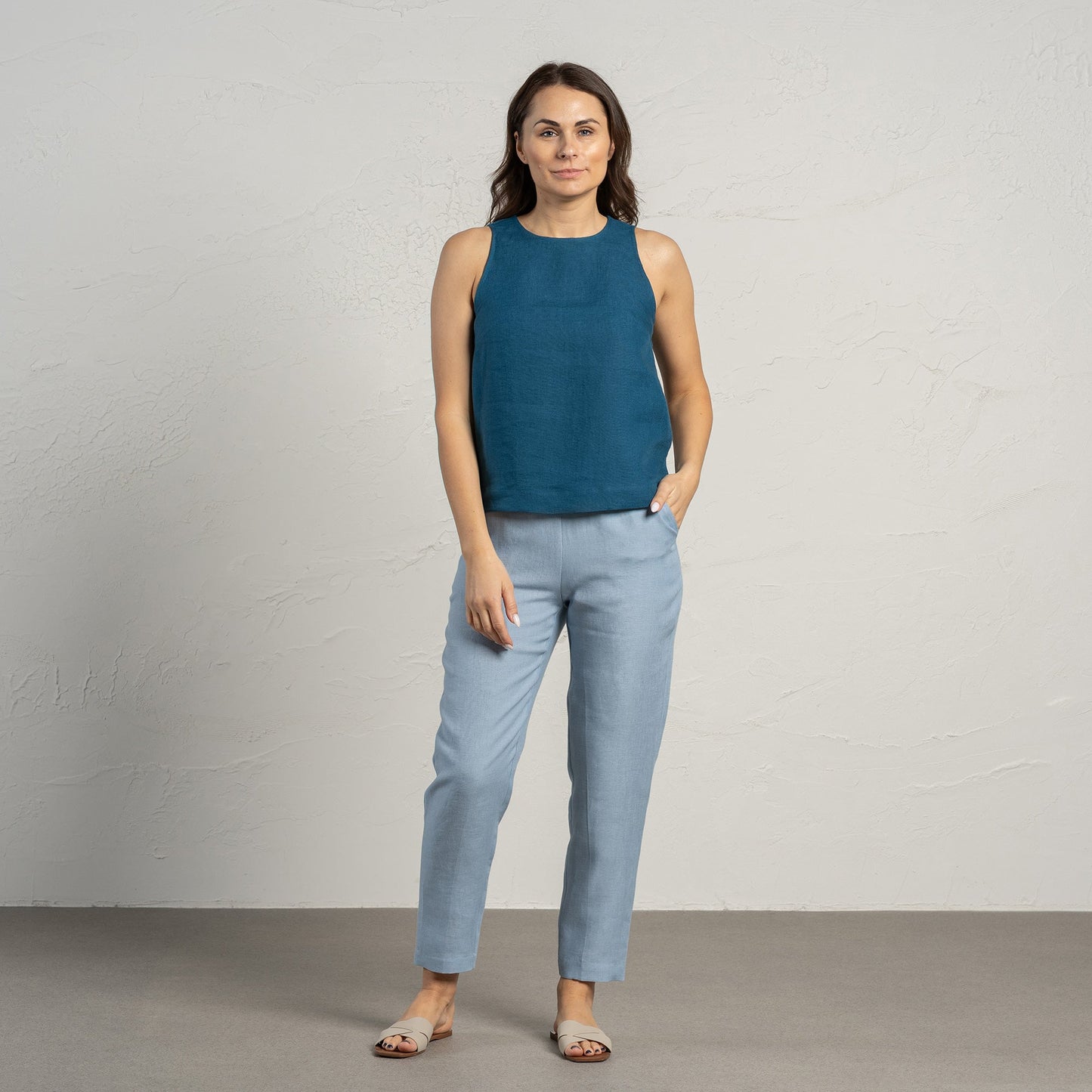Linen Pants Dakota Cloudy Blue