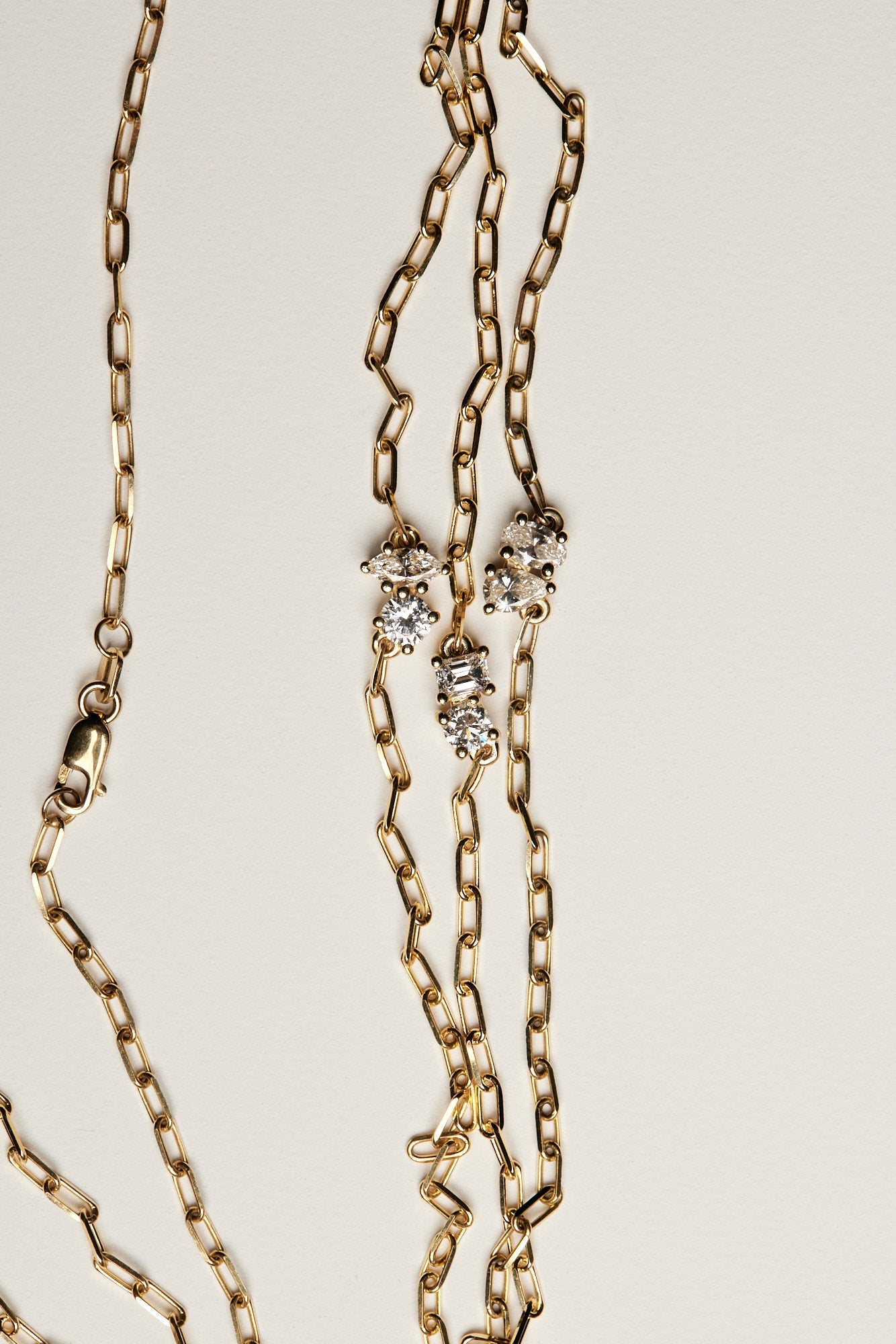 Emerald and Round Diamond Toi Et Moi Necklace | Yellow Gold