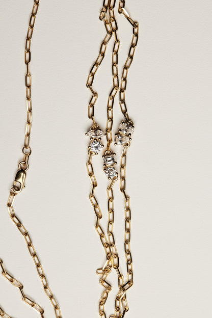Pear and Oval Diamond Toi Et Moi Necklace | Yellow Gold