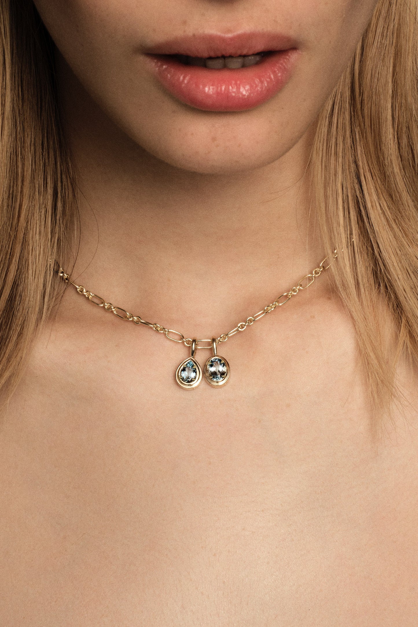 Roma Pear Gemstone Pendant | Yellow Gold