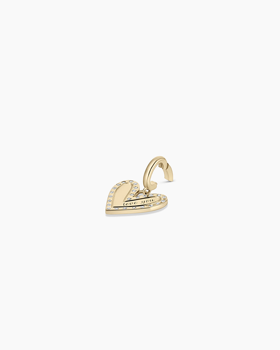 14K Diamond Adore Love Charm