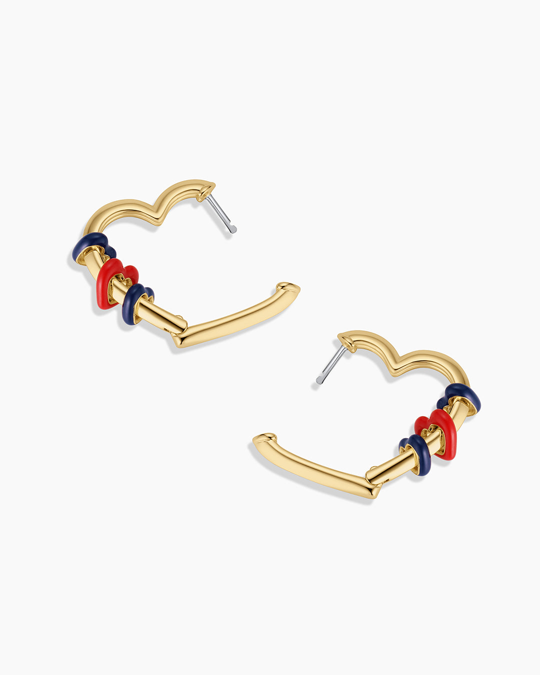 Campbell Heart Bead Hoops