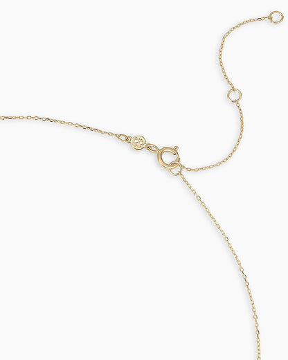 14K Gold Love Halo Charm Necklace