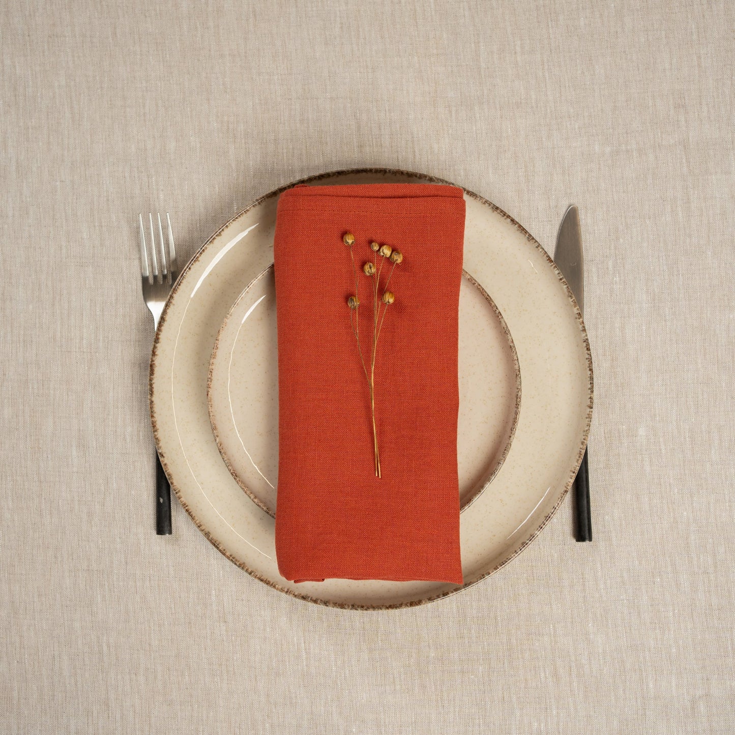 Linen Napkin Stone Green