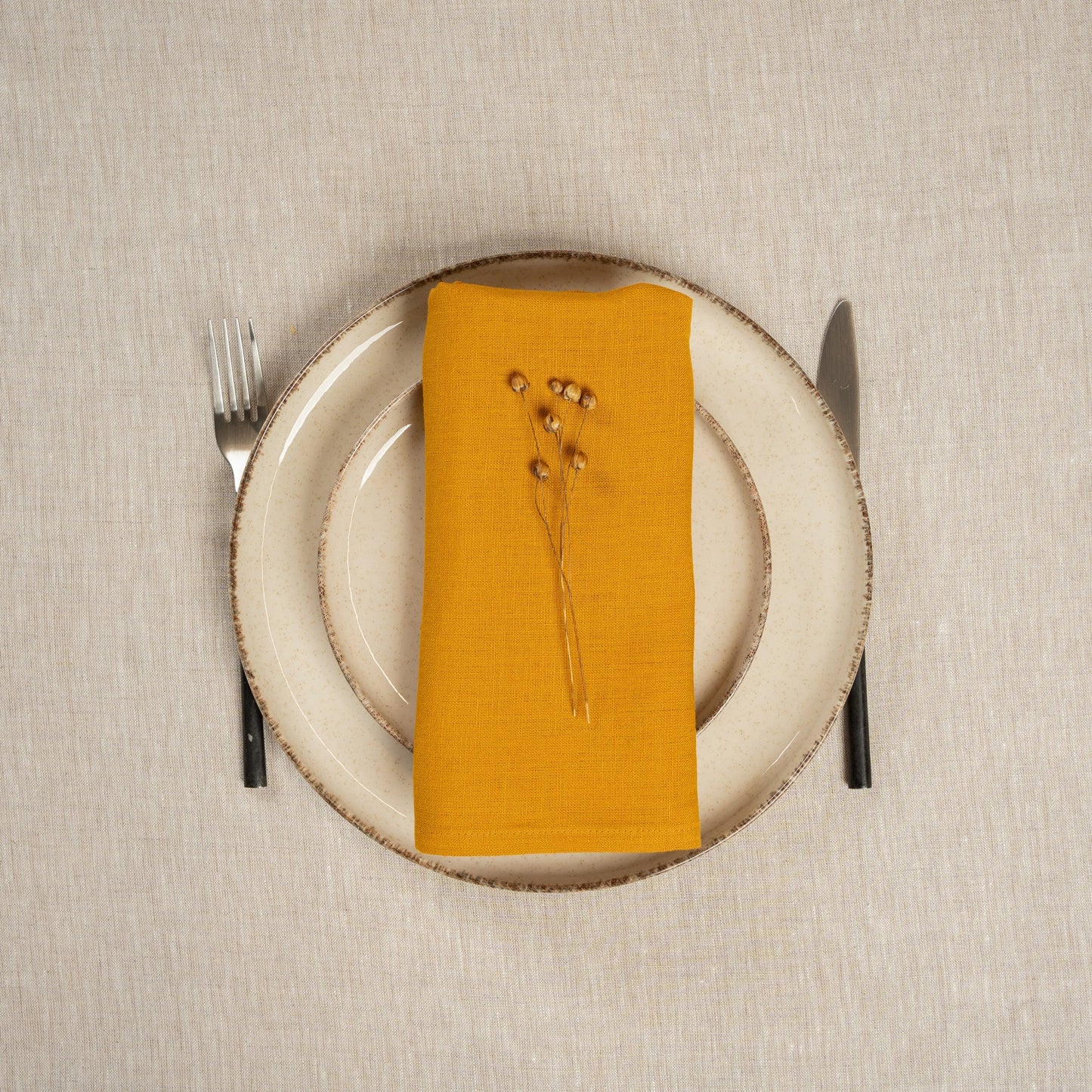 Linen Napkin Stone Green