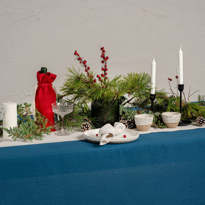 Linen Table Runner Dark Green