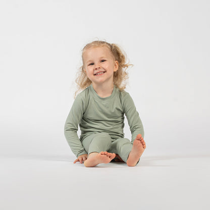 Kids' Bamboo Long Sleeve & Bottom 2-Piece Pajama
