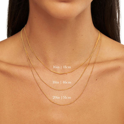 Solid Gold Initial Letter Necklace