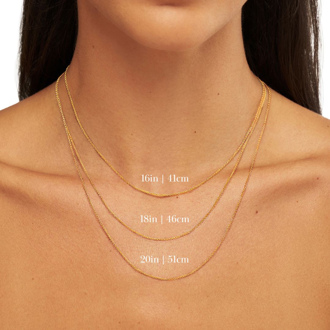 Gold Small Round Engraved Disc Necklace