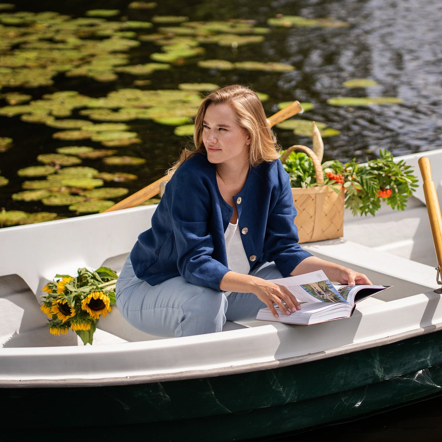 Linen Pants Dakota Cloudy Blue
