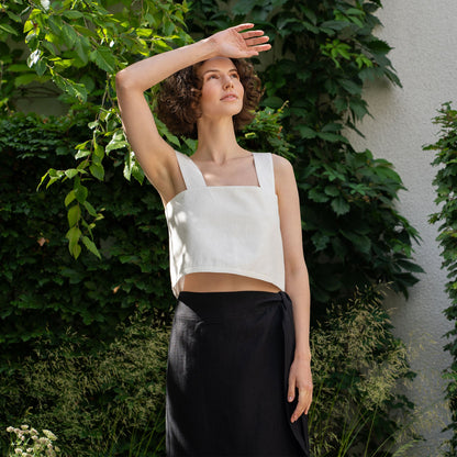 Pinafore Crop Top