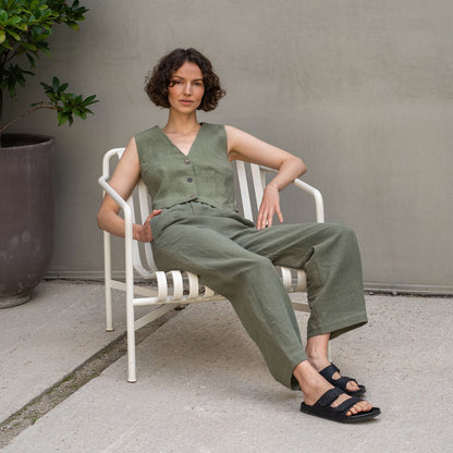 Elegant Linen Waistcoat Ava