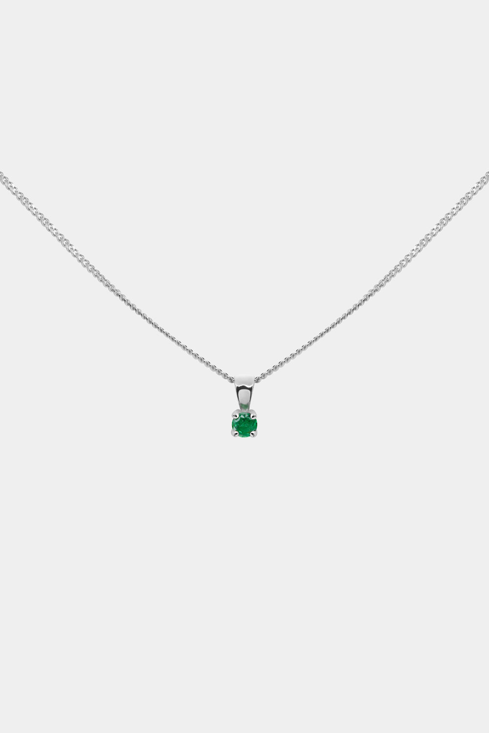Birthstone Pendant | 9K White Gold