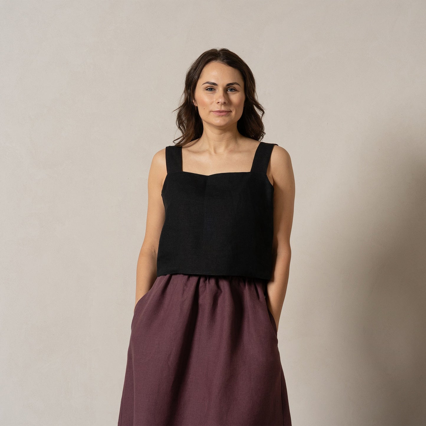 Pinafore Crop Top
