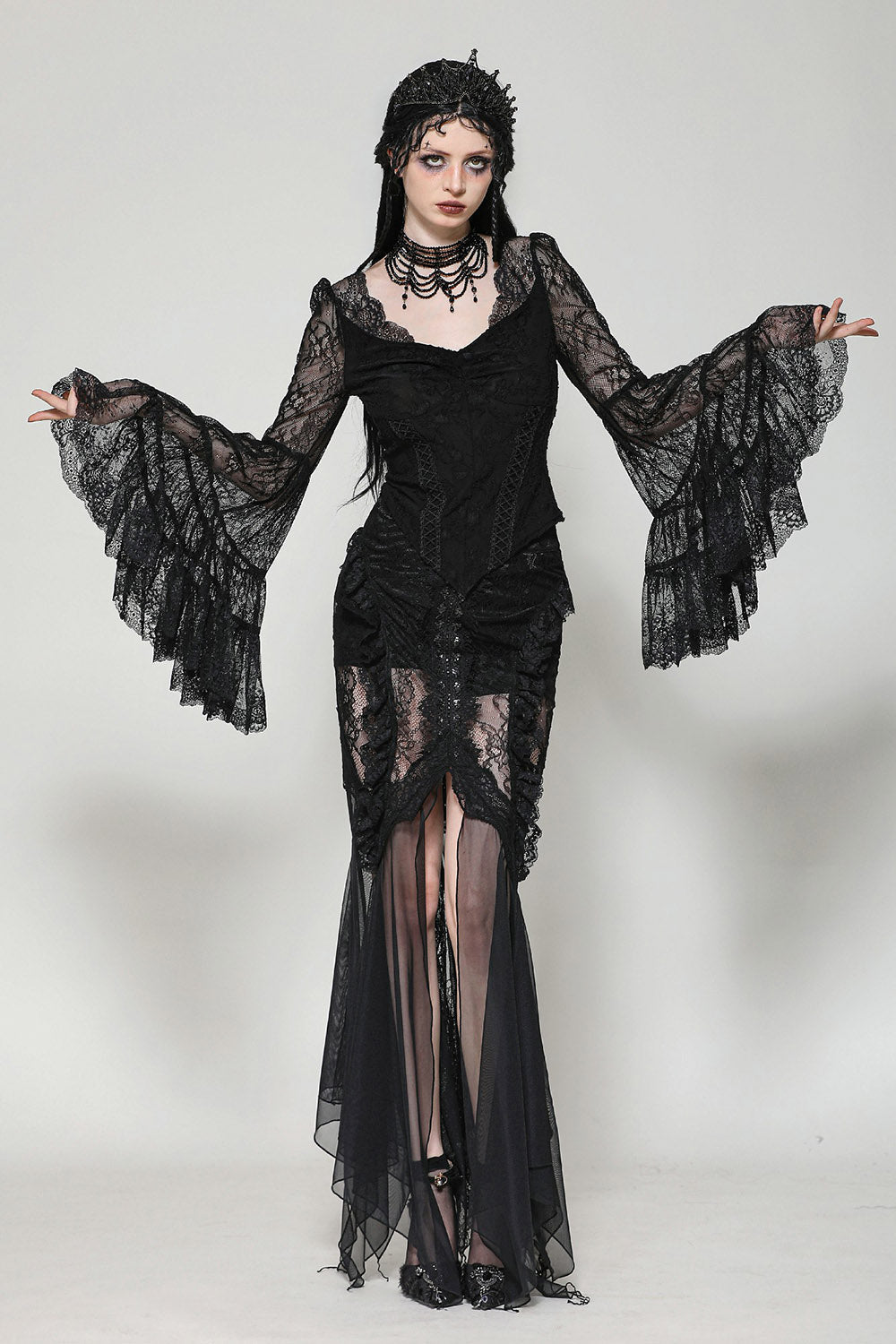 Basilica Lace Bell Sleeve Blouse